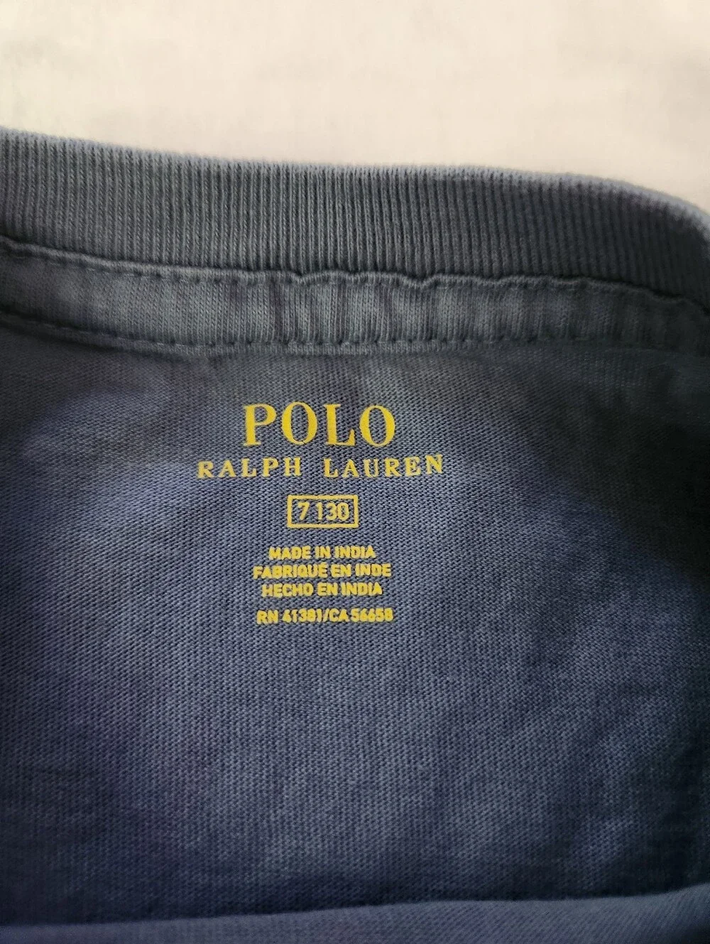 Ralph Lauren Long-Sleeve Crew Tee in Slate Blue